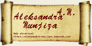 Aleksandra Munjiza vizit kartica